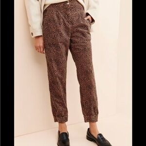 Anthropologie Animal Print Trousers